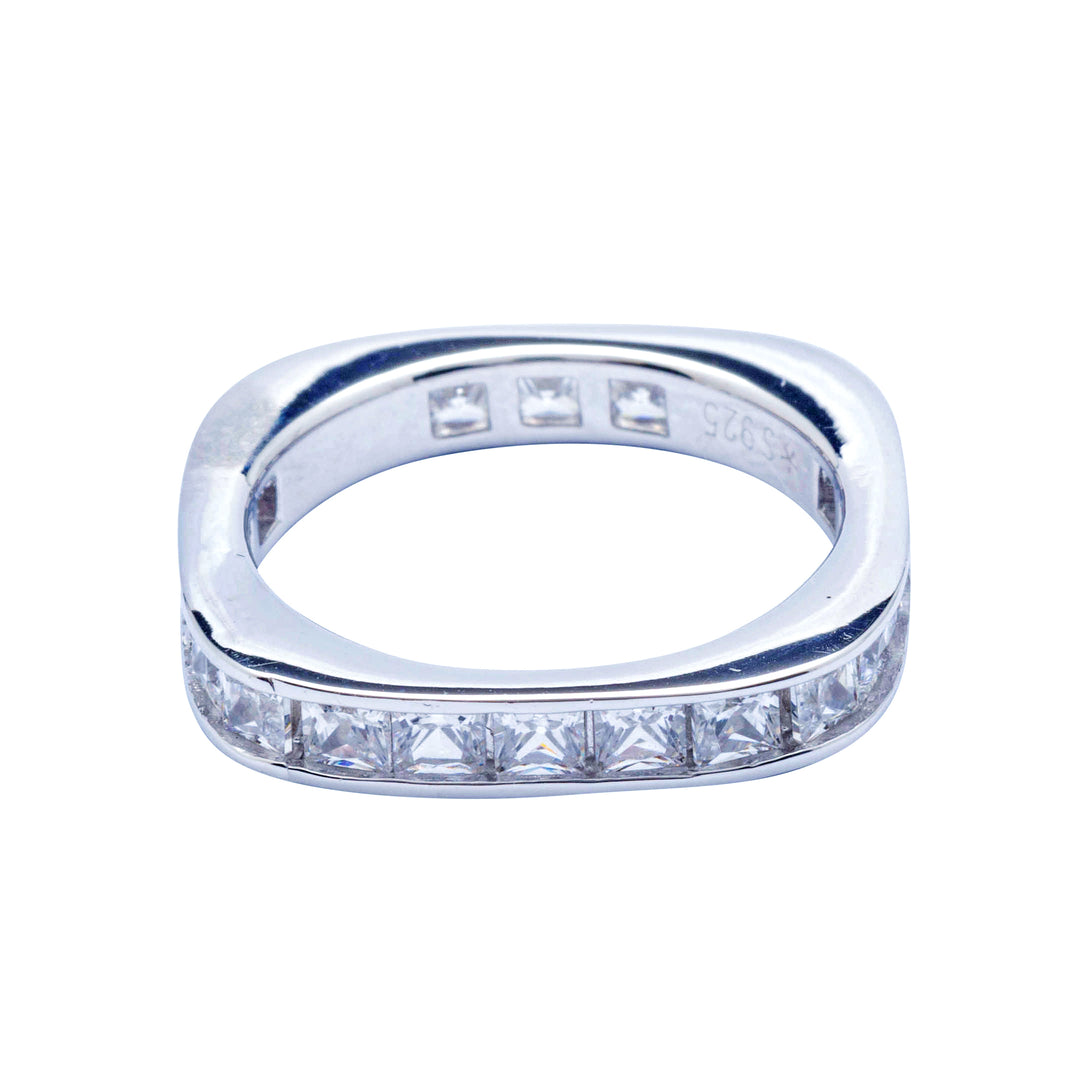 Silver Square Defy Ring