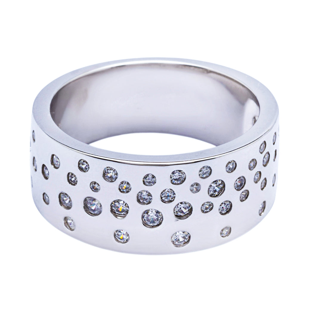 Silver Star Cluster Ring