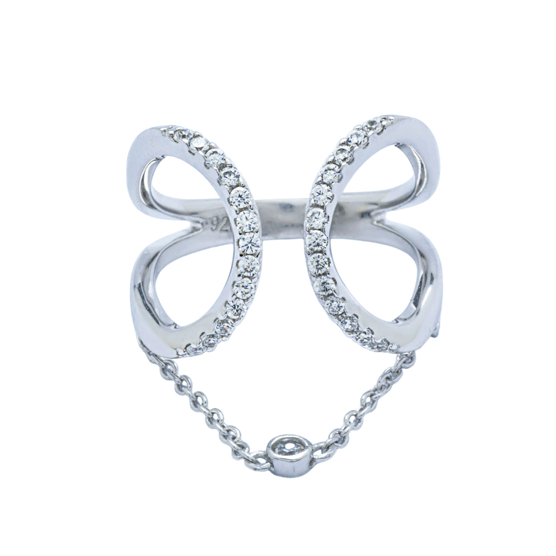 Silver Hanging Diamond Ring