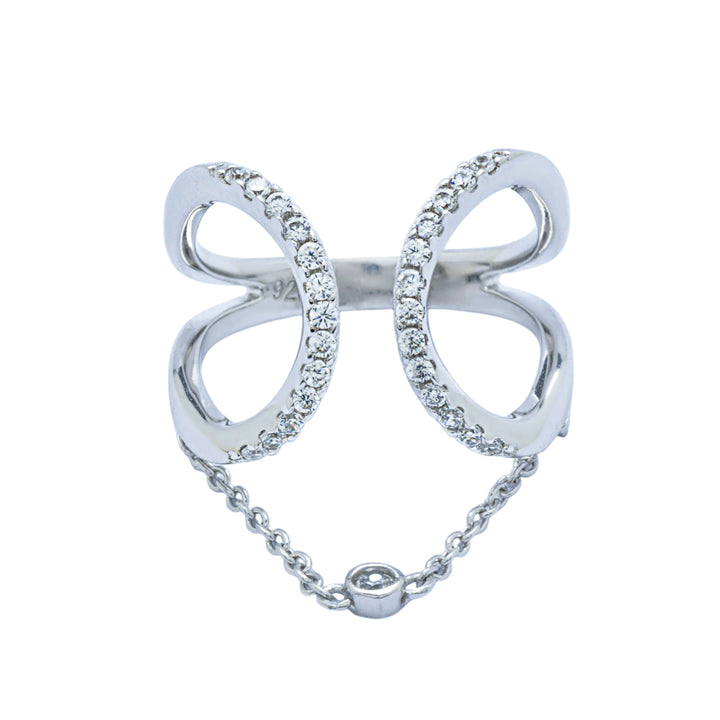 Silver Hanging Diamond Ring