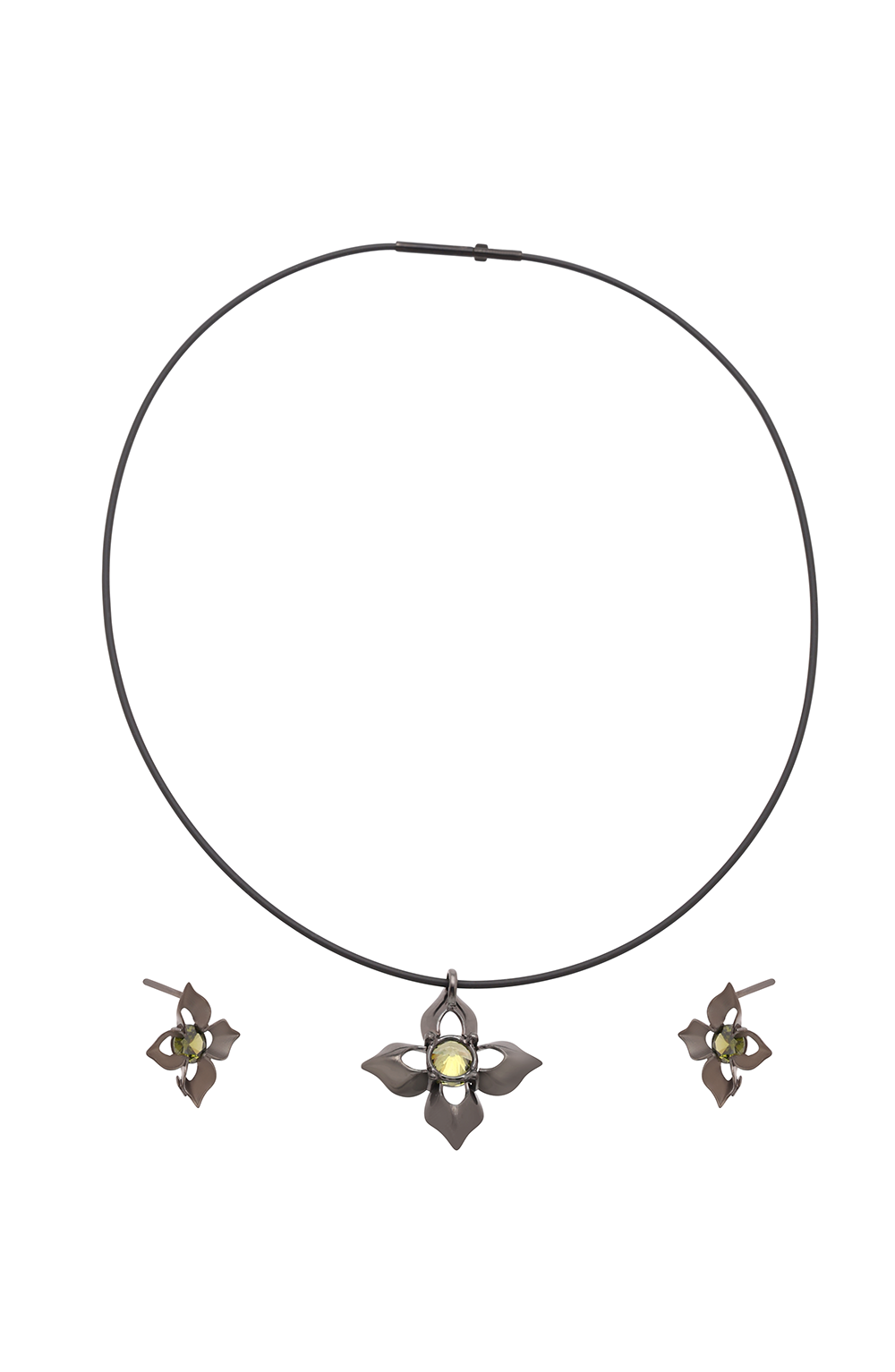 Black Silver Petal Set