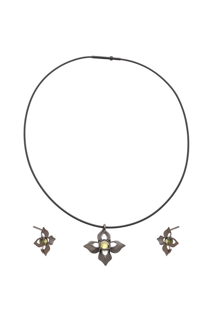 Black Silver Petal Set