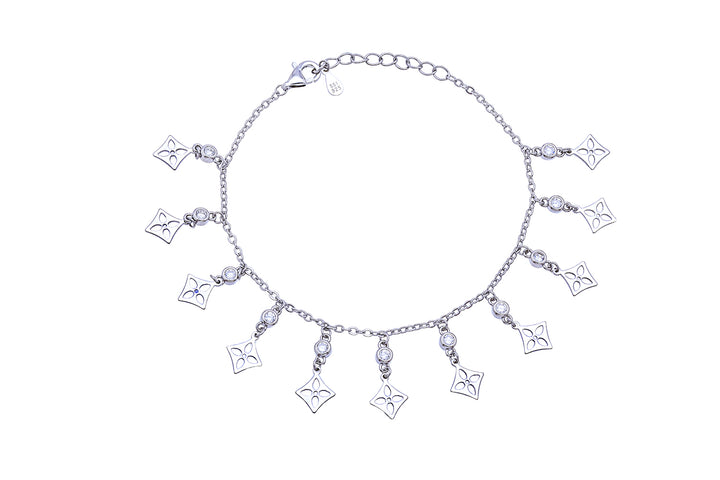 Silver Hanging Square Bracelet