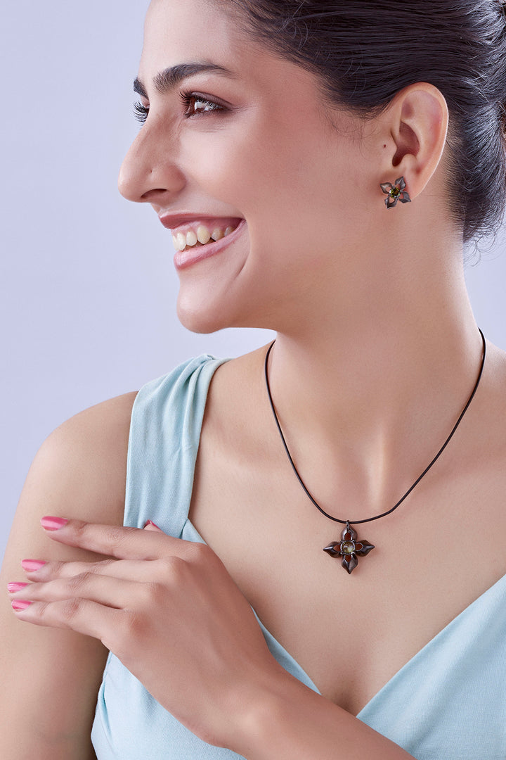 Black Silver Petal Set