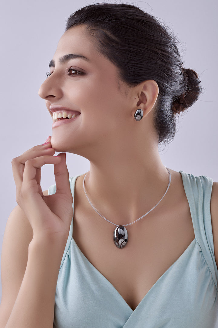 Black Silver Qiya Set