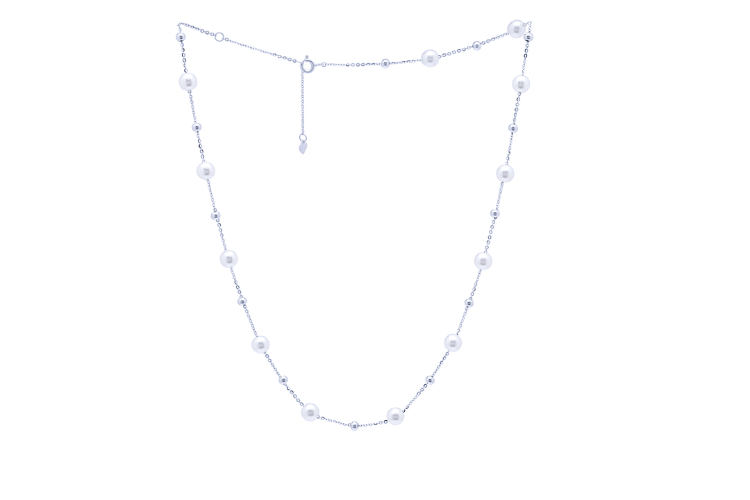 Silver Pearl Pendant Chain