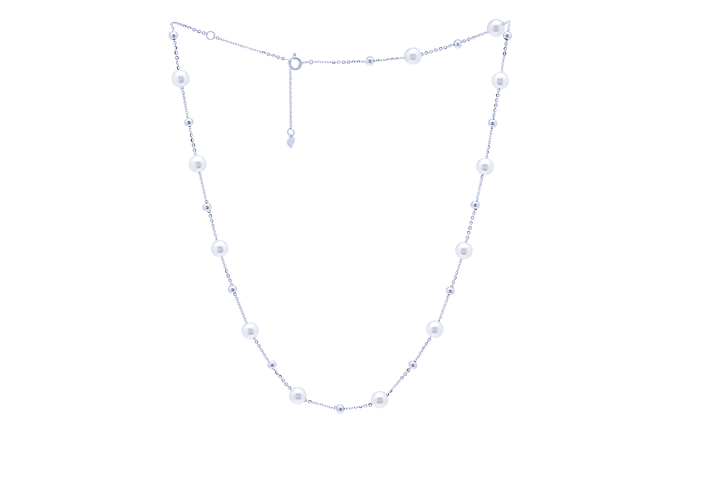 Silver Pearl Pendant Chain