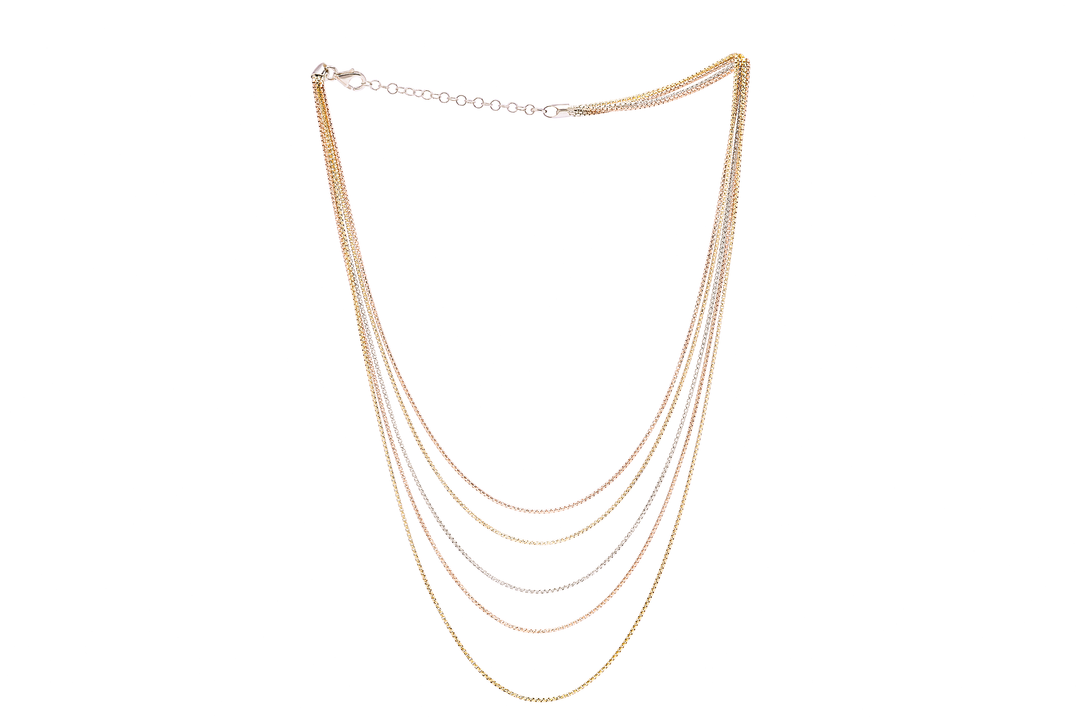 Silver 5-layered Chain
