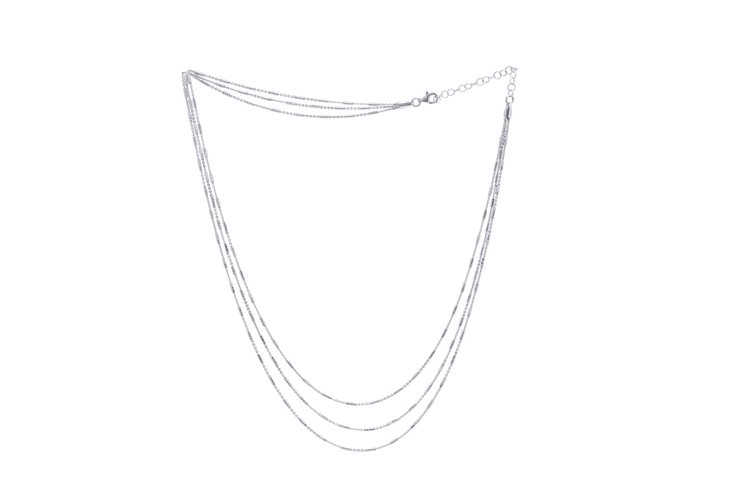 Silver 3-layered Chain