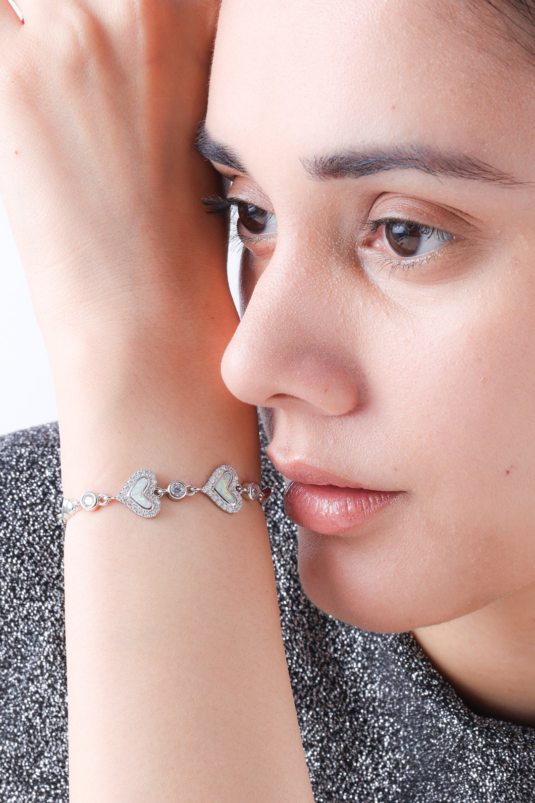 Silver Heart Ziama Bracelet