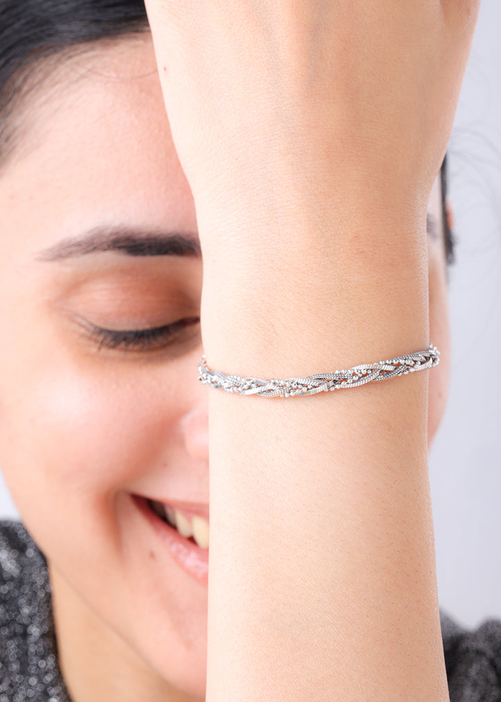 Silver B Cob Bracelet