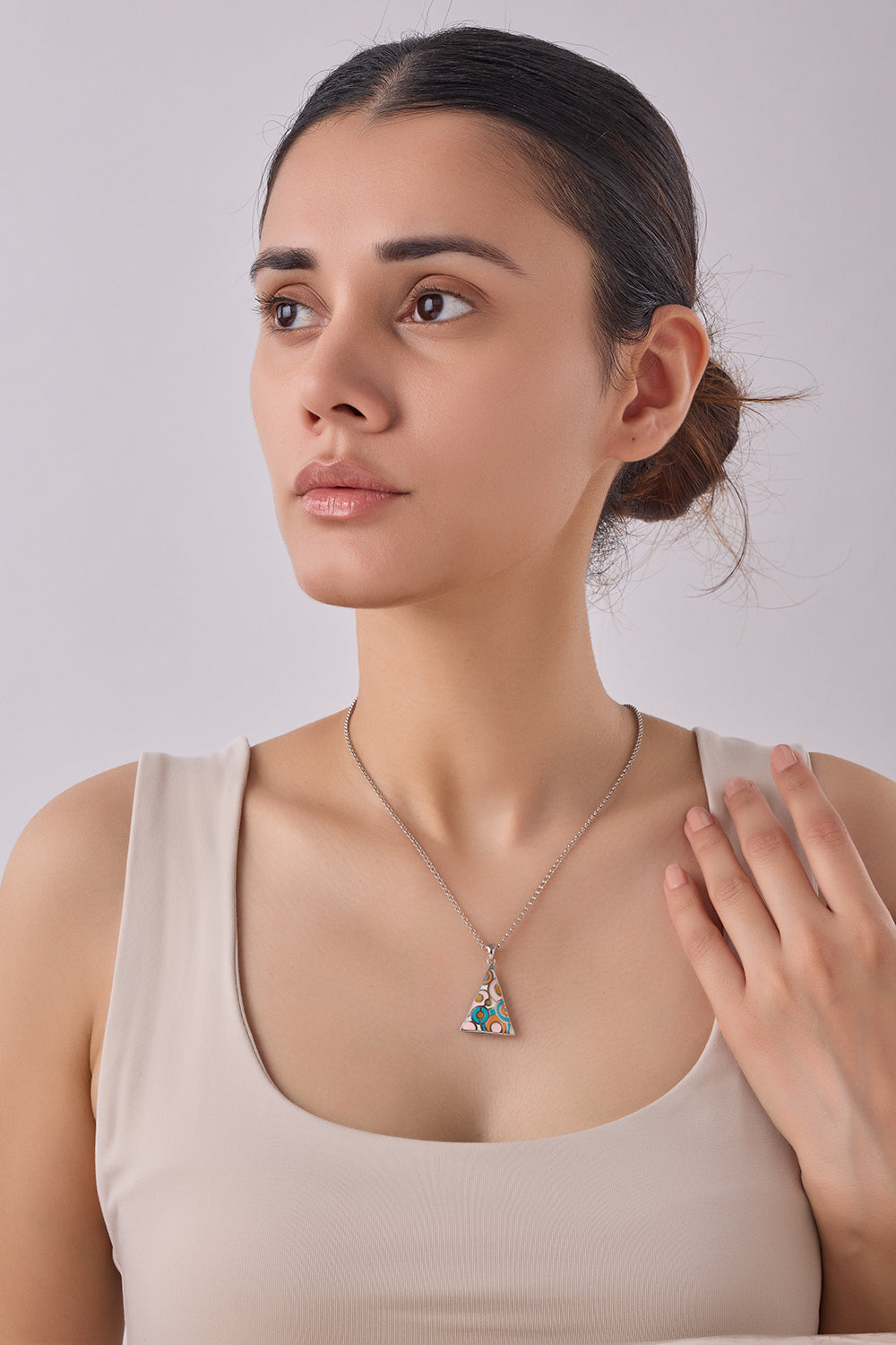 Silver Multi-Triangle Pendant