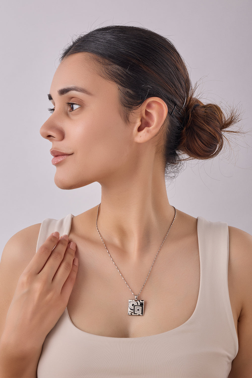 Silver B&W Pendant