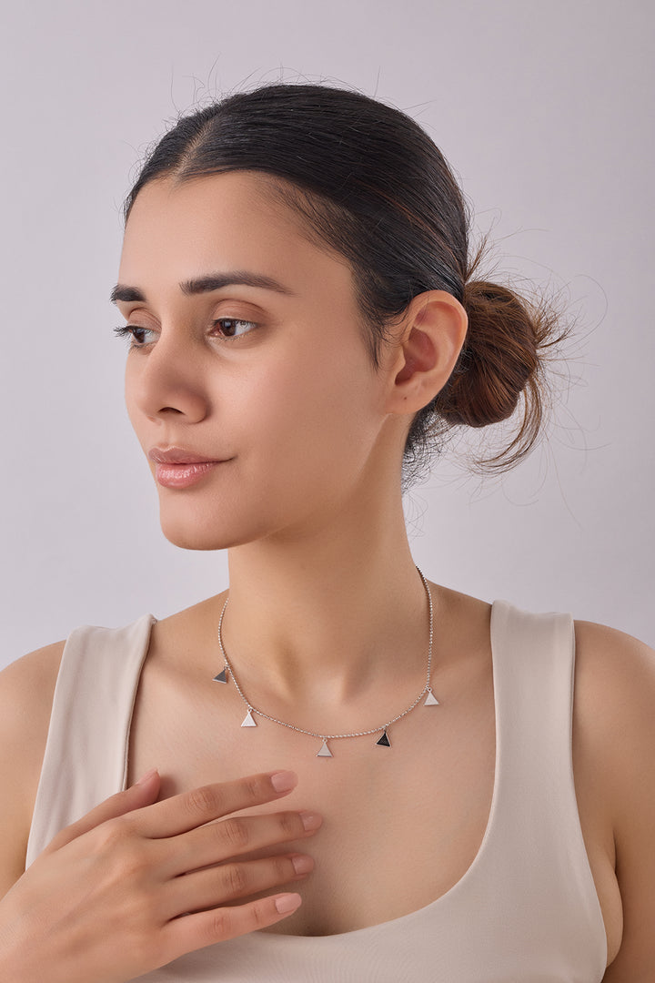 Silver 5-Triangle Pendant