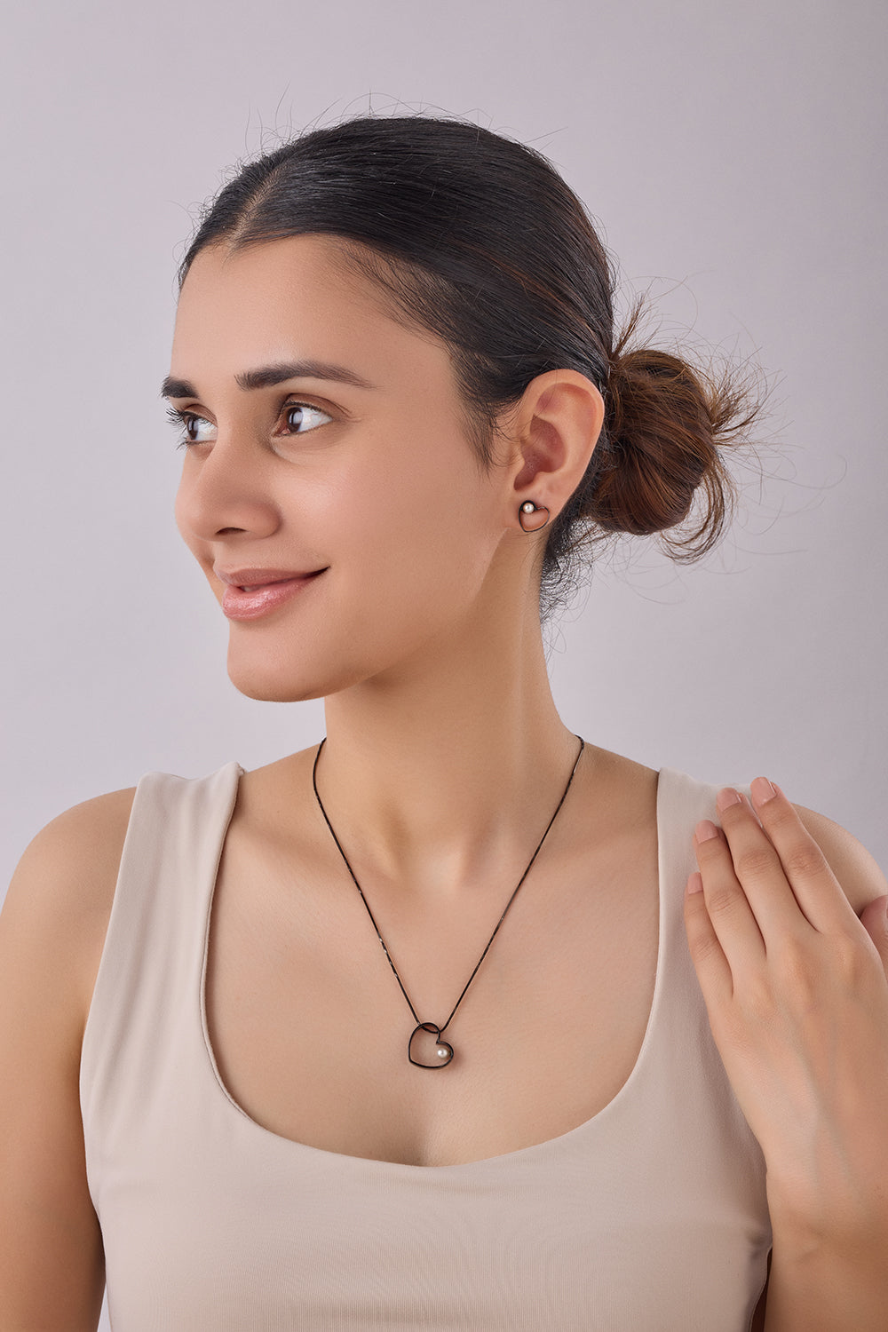 Black Silver Heart Set