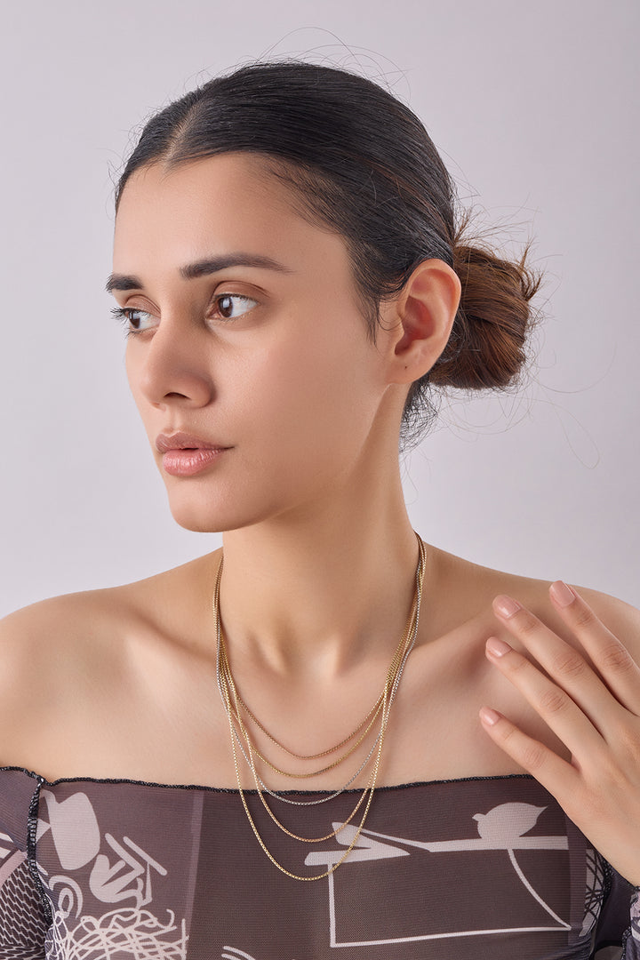 Silver 5-layered Chain