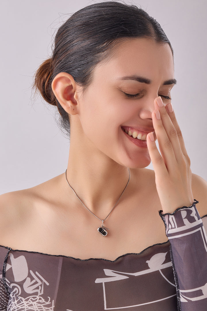 Silver Radio Pendant