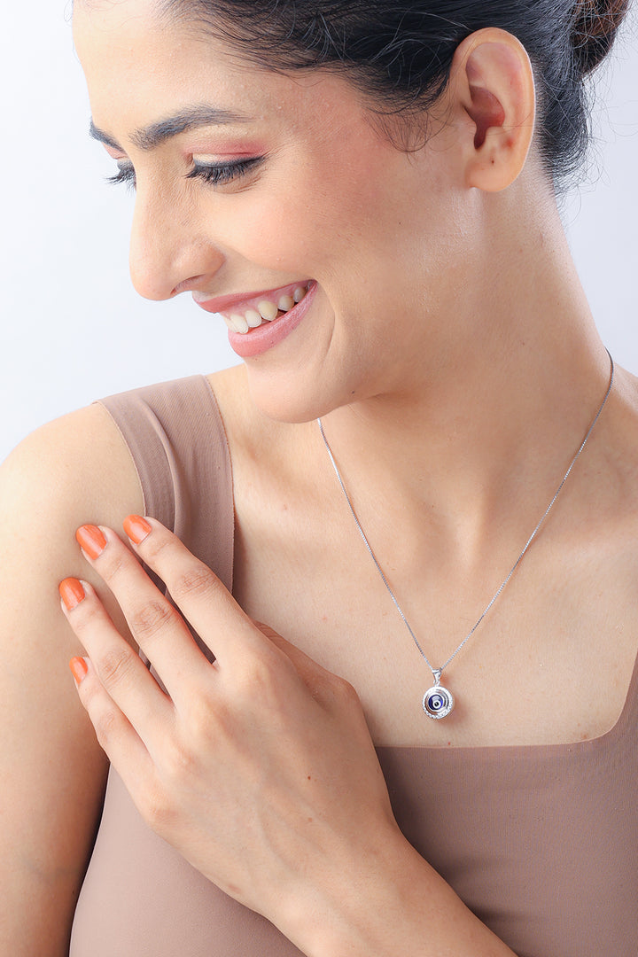 Silver Mozo Evil Eye Pendant