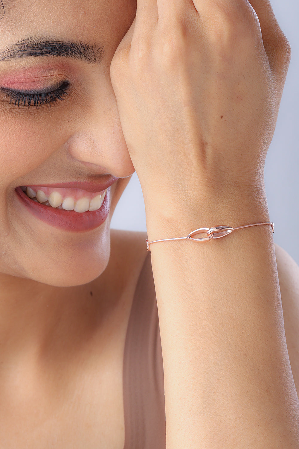 Silver Knot Bracelet (Rosegold)