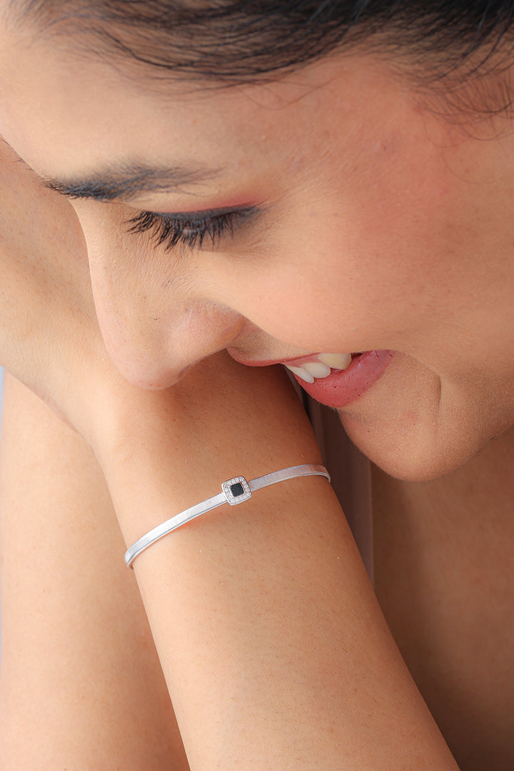 Silver Square Bracelet (Rosegold)