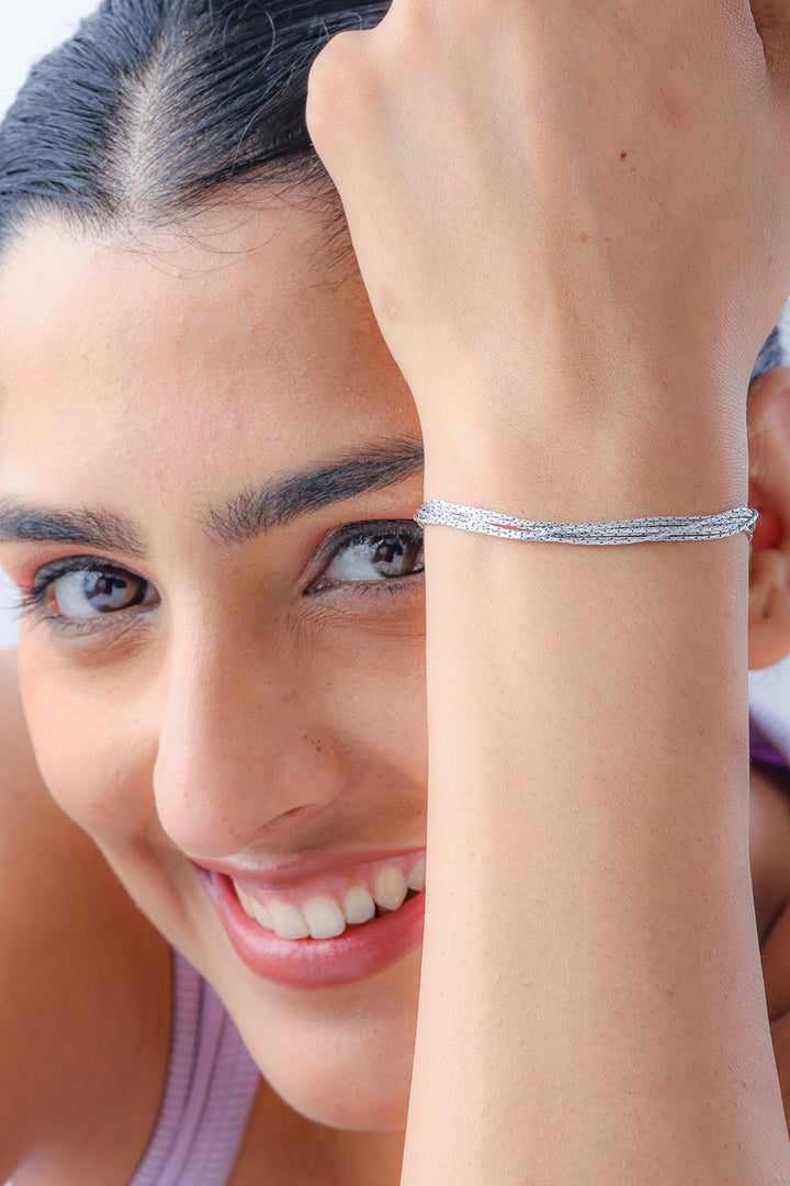 Silver Multi-layered Bracelet