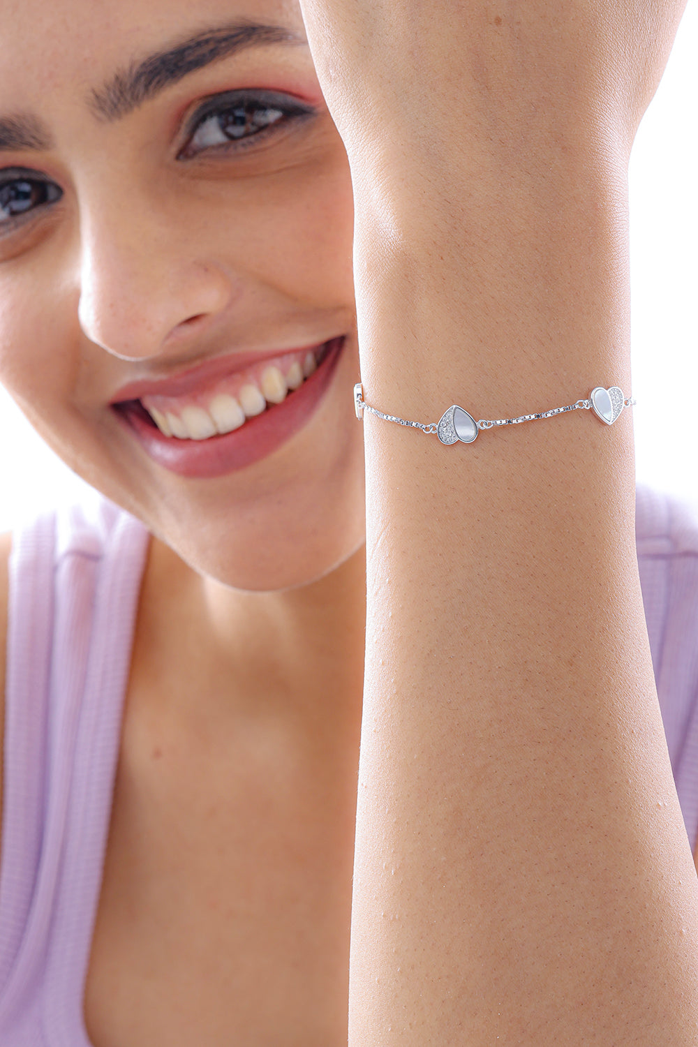 Silver Heart Bracelet