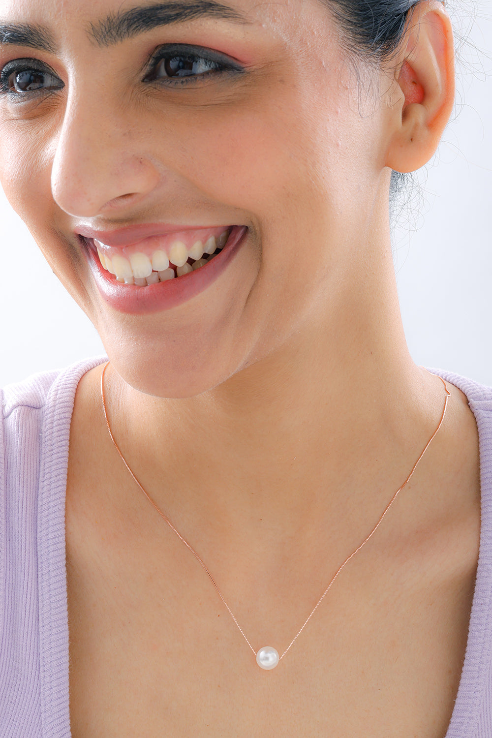 Silver Oncy Pearl Pendant (Rosegold)