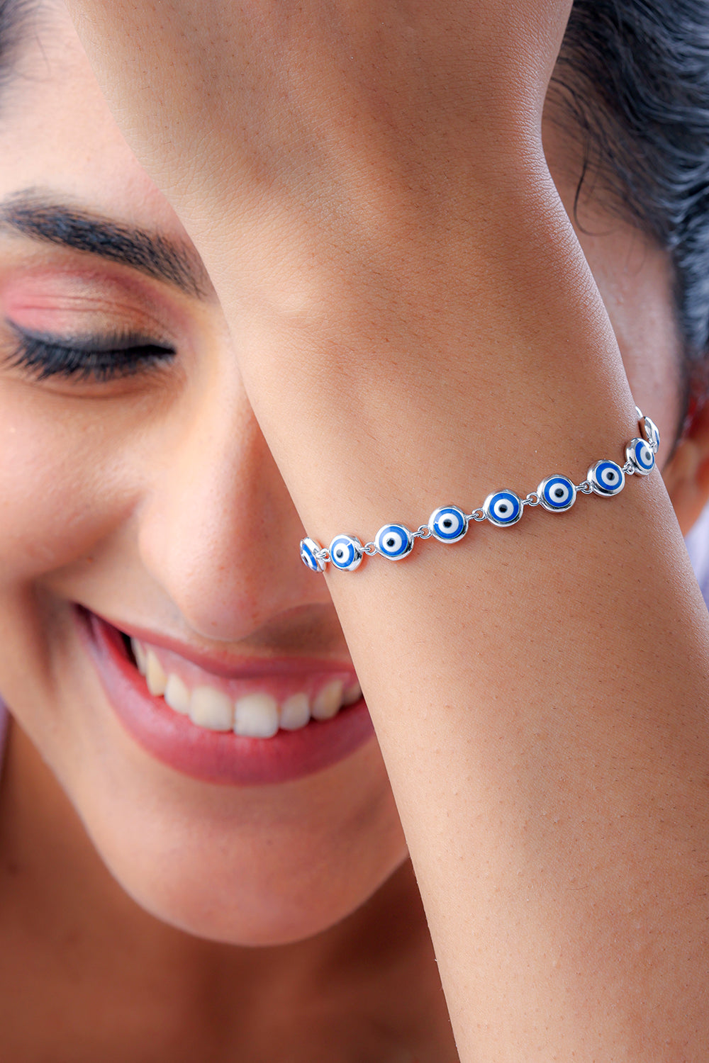 Silver Inayat Bracelet - Evil Eye
