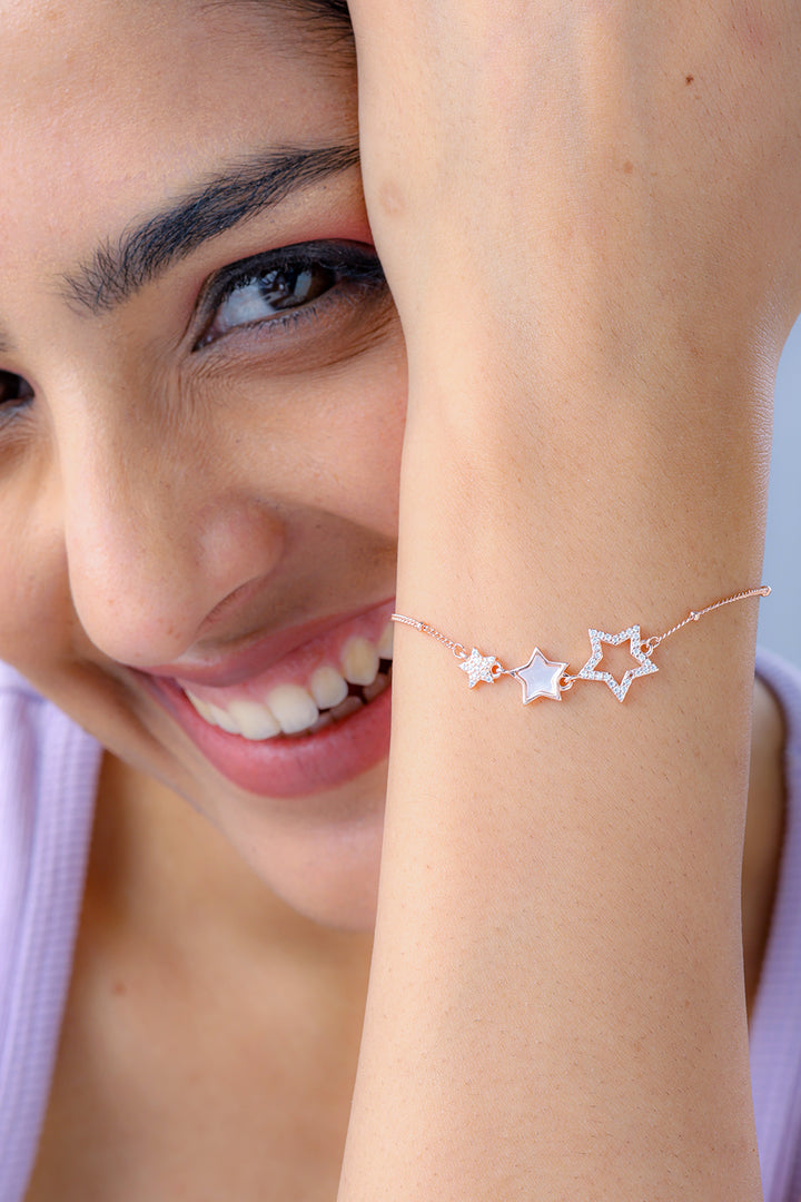 Silver Star Bracelet (Rosegold)