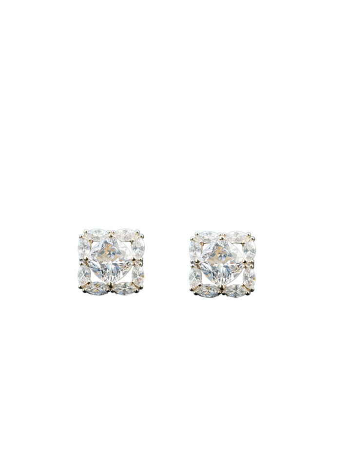 Quene of Venice Silver Stud Earrings