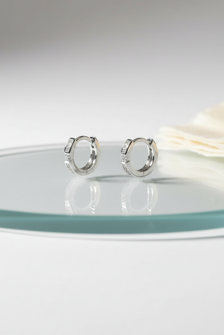 Silver Tiny Hoop Earrings