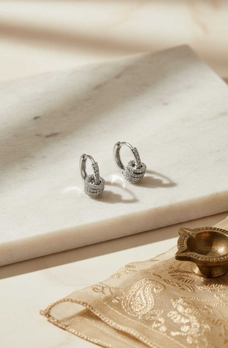 Silver Ring Hoop Earrings