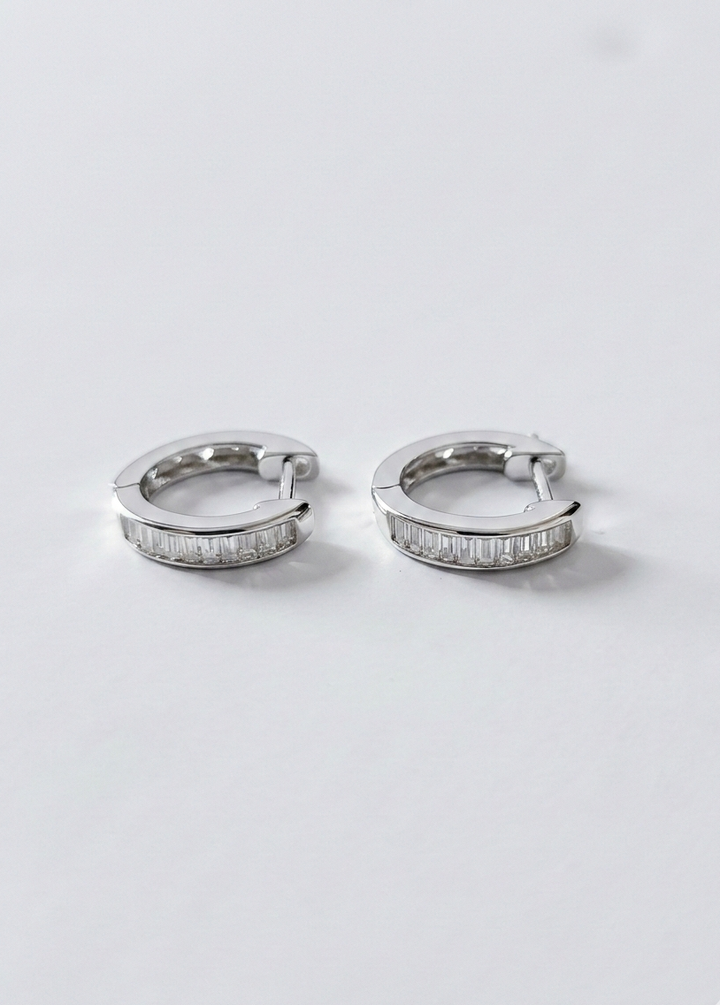 Silver Mozo Hoop Earrings
