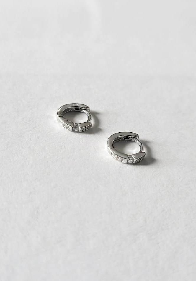 Silver Tiny Hoop Earrings