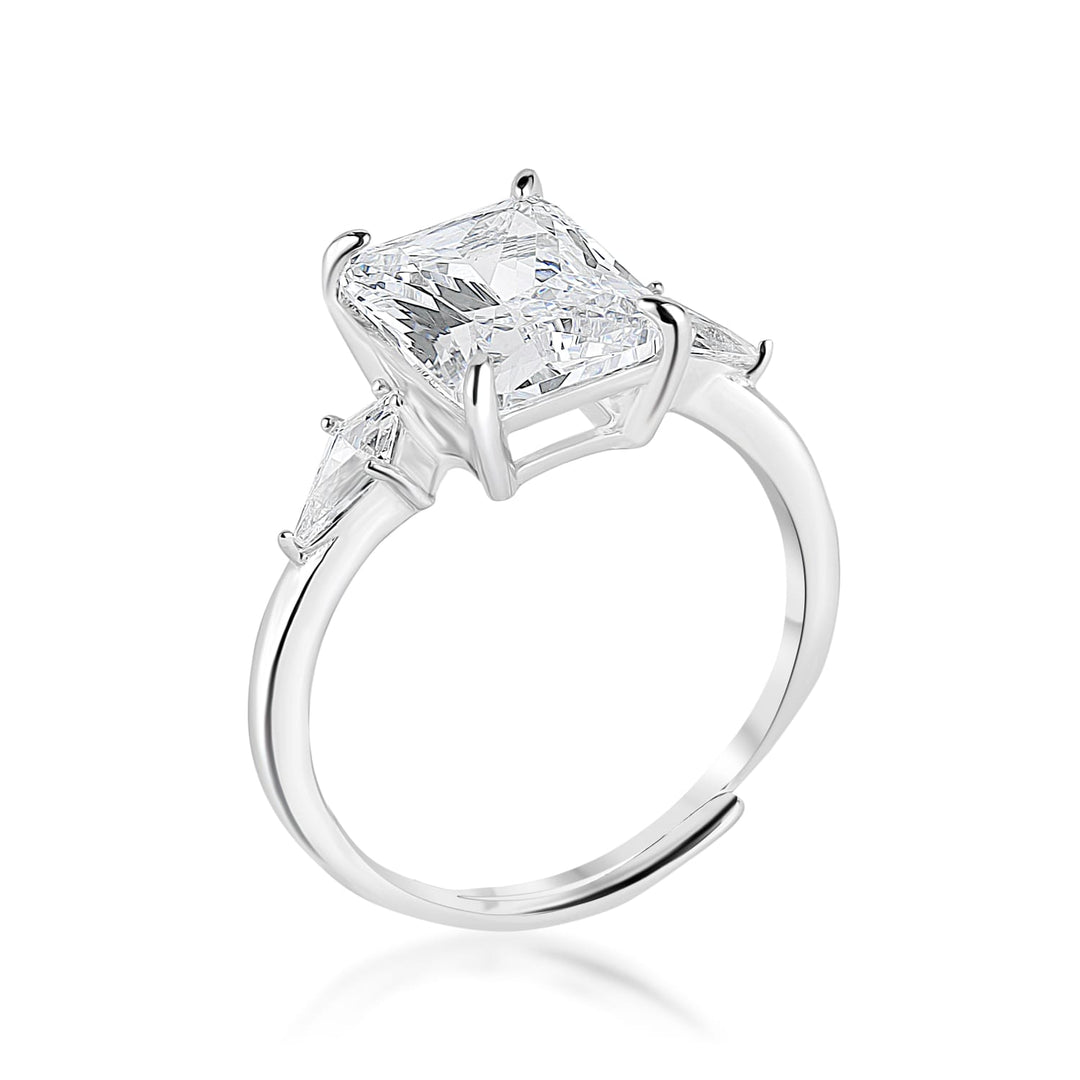 Sterling Silver R Cut Diora Ring