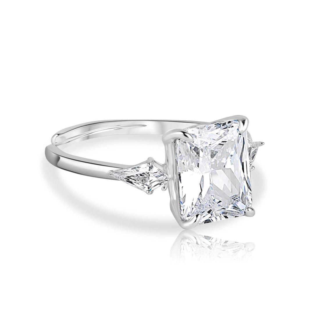 Sterling Silver R Cut Diora Ring