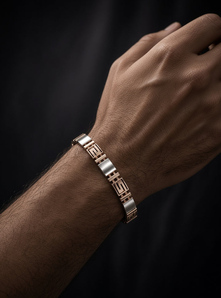 Silver 925 Axis Band Bracelet (Men)