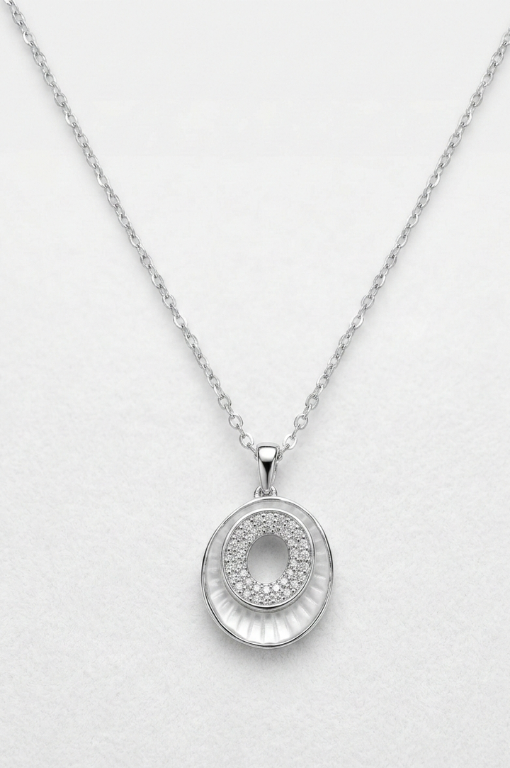 Silver Oval Pendant