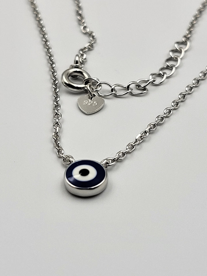 Silver Blue Pendant - Evil Eye