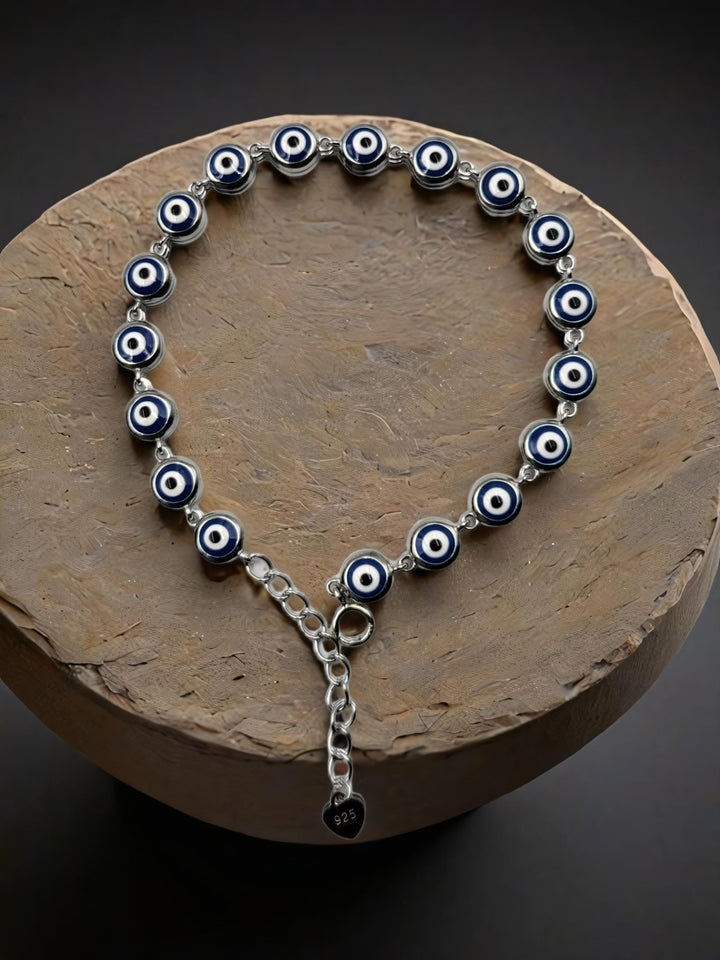 Silver Inayat Bracelet - Evil Eye