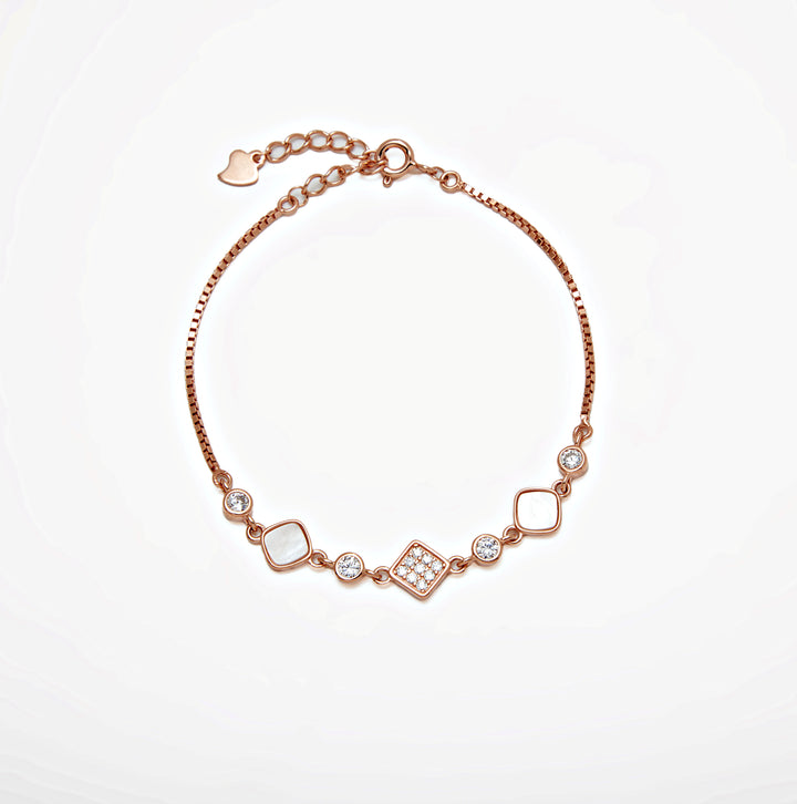 Stering Silver Gracia Bracelet (Rosegold)