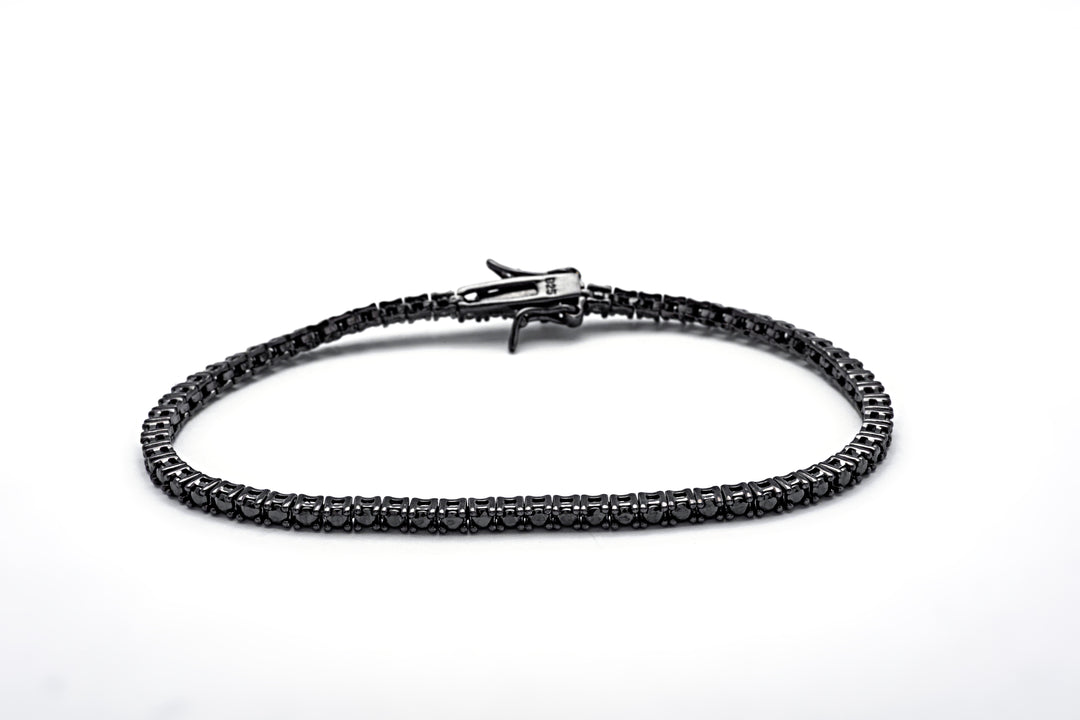 Sterling Silver Black Stone Bracelet