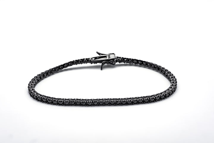 Sterling Silver Black Stone Bracelet