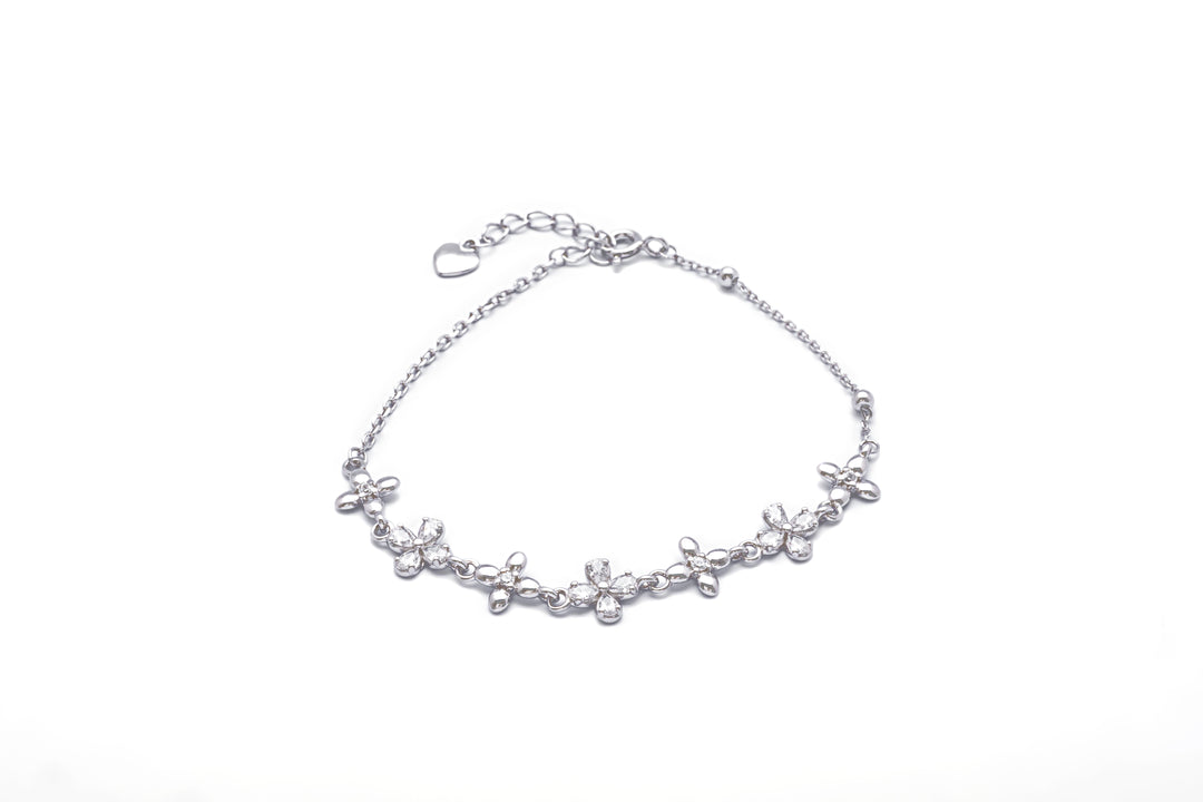 Sterling Silver the Flower Bracelet