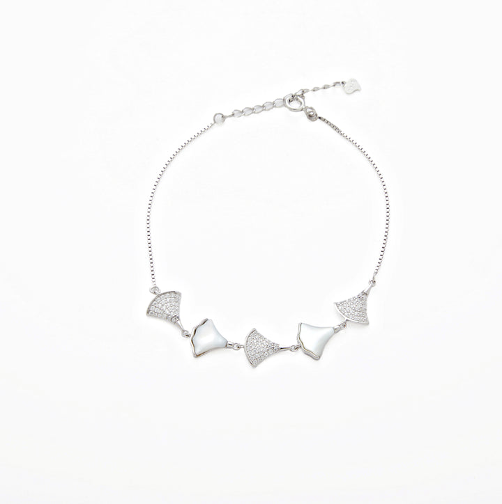 Sterling Silver Five Petals Bracelet