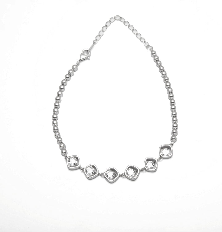 Sterling Silver Squary Stone Bracelet