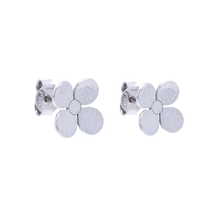 Silver Floral Earrings