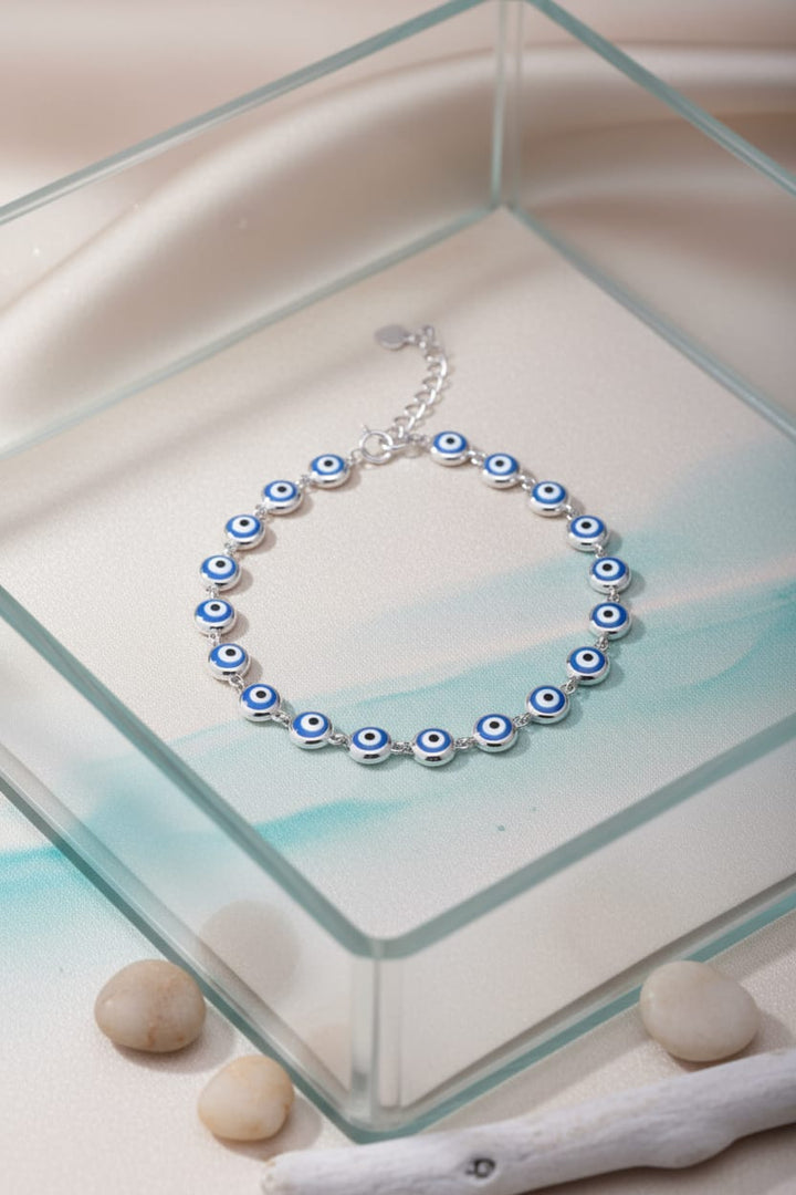 Silver Inayat Bracelet - Evil Eye