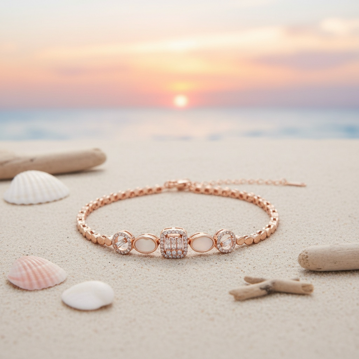 Sterling Silver Premium Bracelet (Rosegold)