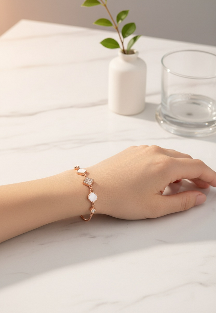 Stering Silver Gracia Bracelet (Rosegold)